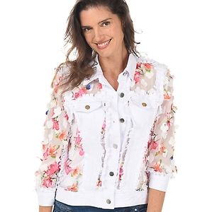 Anthony's Florida AZI Liza sheer denim jacket NWT